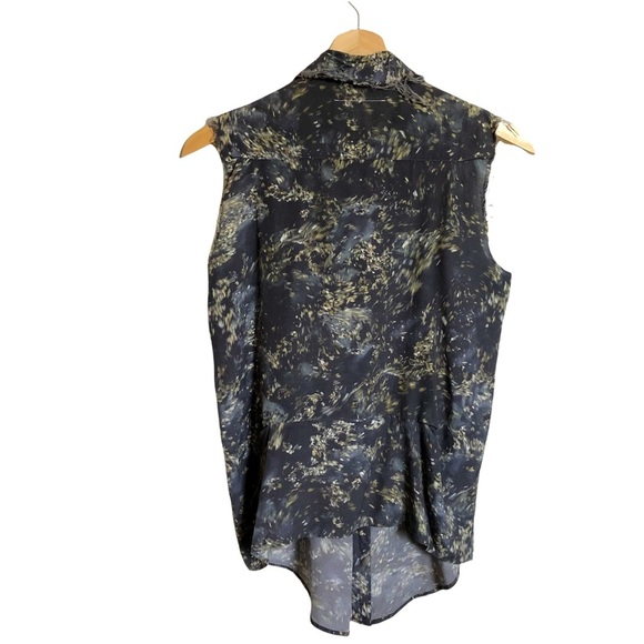 MM6 Margiela Fall 2012 distressed dark floral sleeveless blouse size EU40 small - Picture 2 of 9
